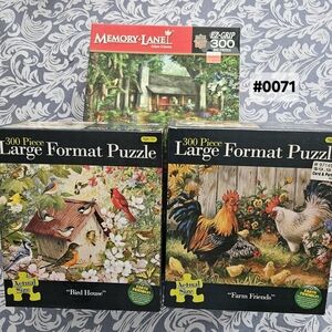 Large Format Puzzle Set - Bird House and Farm Friends